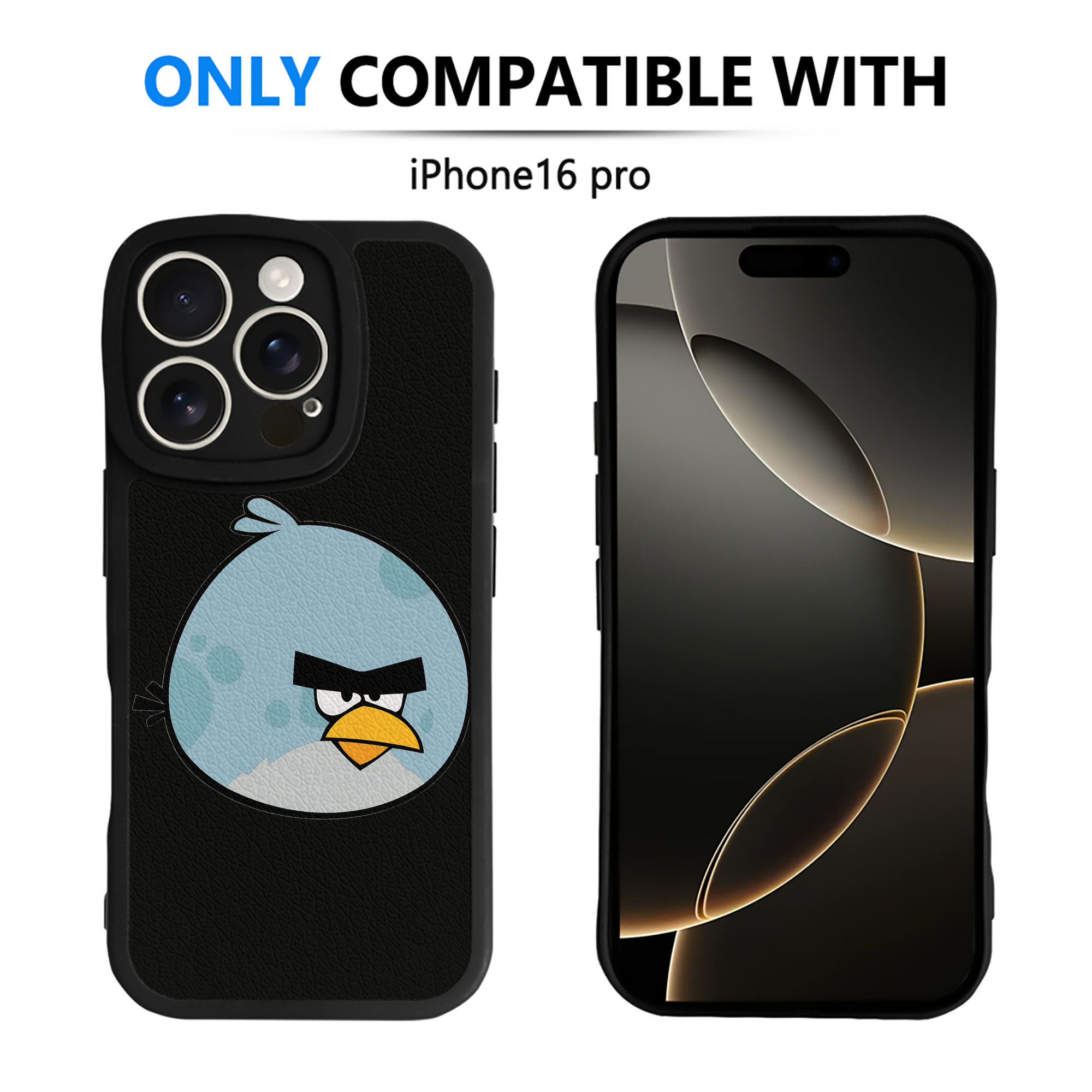 （画像用） Angry Birds アングリーバード 【iPhone 16シリーズ対応】シリコンスマホケース（レザー調） 材質：シリコン